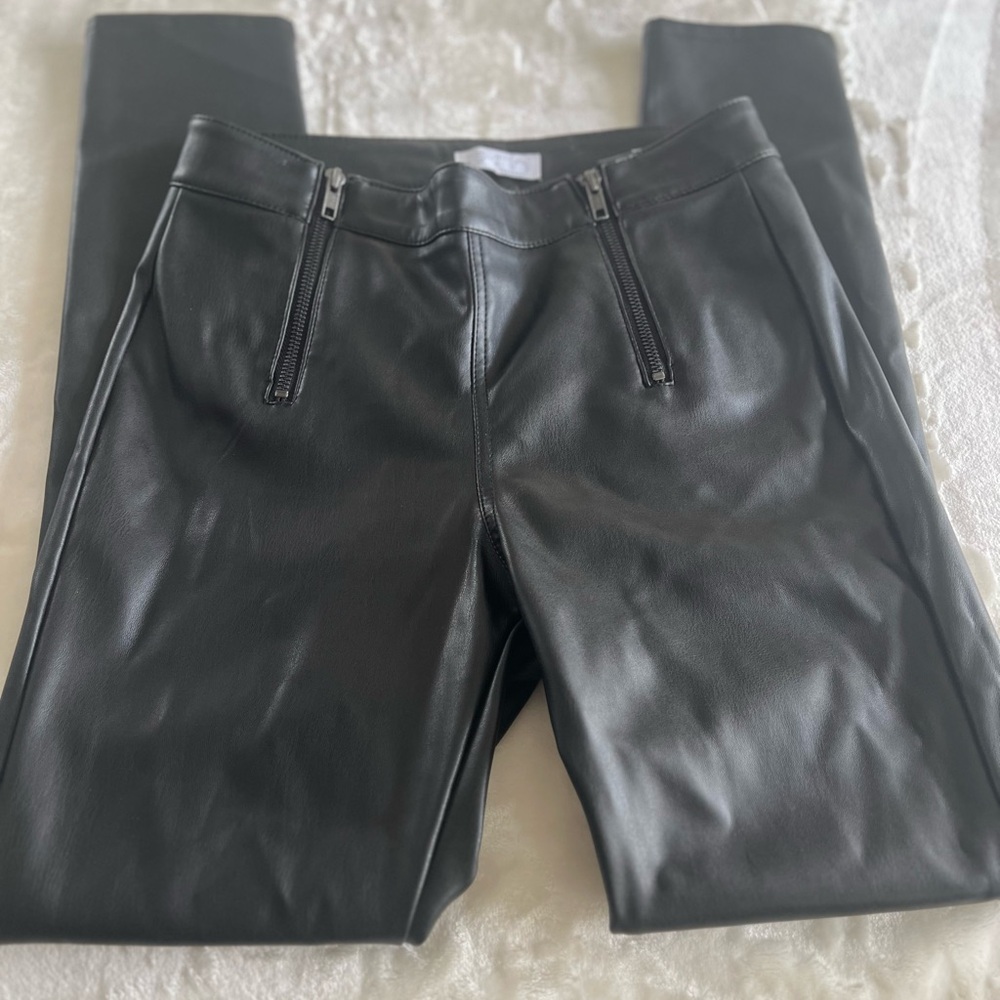 Faux leather straight leg pants size 2 NWT